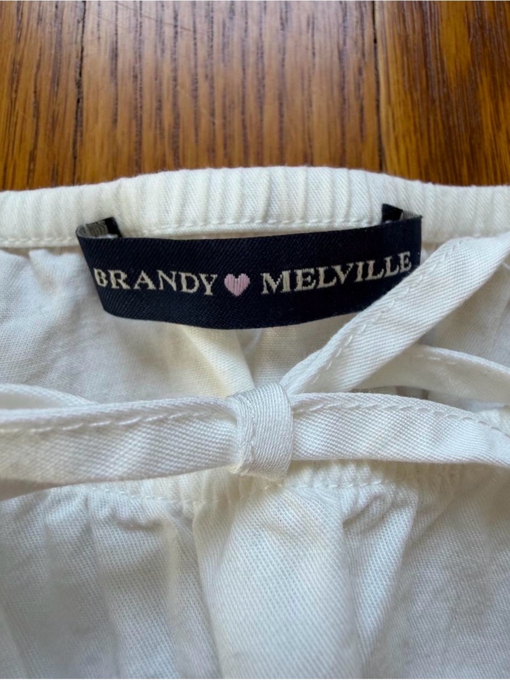 Like New - Brandy Melville cream babydoll blouse (OS) - Picture 3 of 5